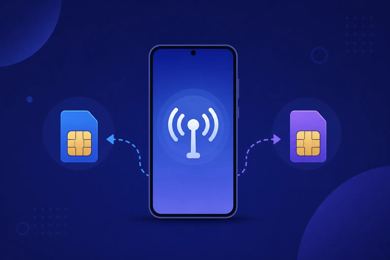 How do I switch between 2 SIMS for data usage?